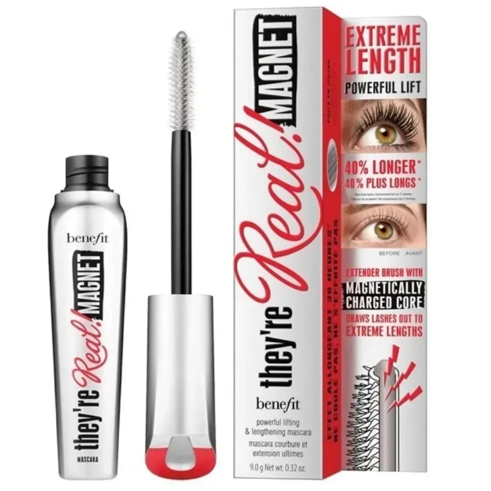 🌻 Too Faced They’re Real Magnet Black Mascara New FullSz